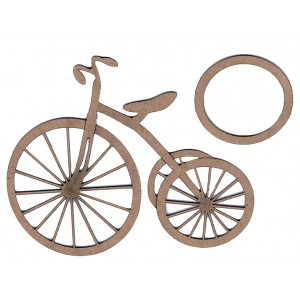 Chipboard Embellishments - Tricycle (2 piece)